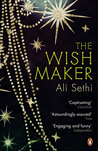 Book cover: "The Wish Maker" by Ali Sethi, with gold starbursts on black.