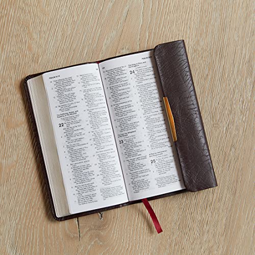 KJV Compact Checkbook Bible, Burgundy Bonded Leather, Red Letter: King James Version, Holy Bible