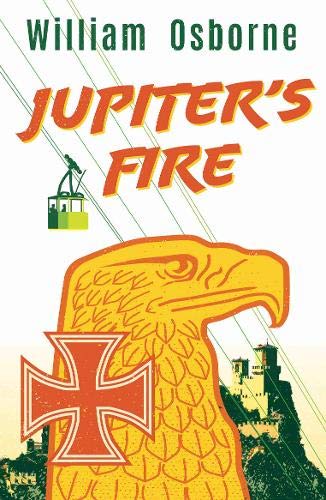 Book cover: "Jupiter's Fire" with an eagle, fortress, and iron cross.