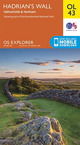 Hadrian’s Wall Map | Haltwhistle & Hexham | Ordnance Survey | OS Explorer Map OL43 | England | Walks | Hiking | Maps | Adventure