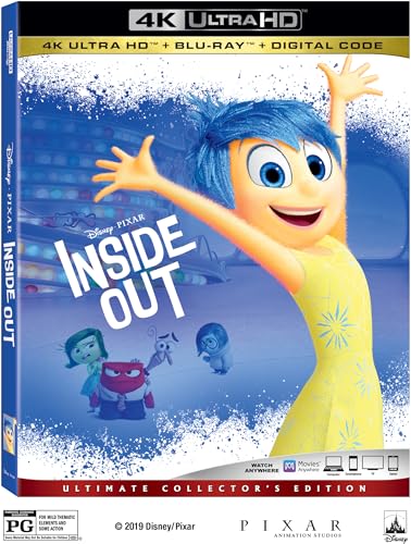 Inside Out Blu-ray cover featuring Joy and other emotion characters.