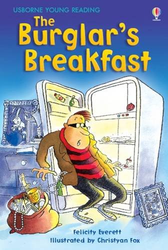Book cover: a burglar raiding a refrigerator, illustrated in cartoon style.