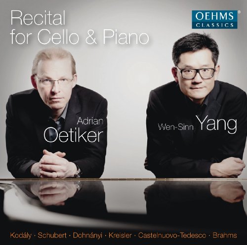 CD cover featuring portraits of two classical musicians, Adrian Oetiker and Wen-Sinn Yang.