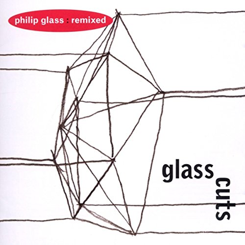 CD cover for “Glasscuts: Philip Glass Remixed” with abstract geometric lines.