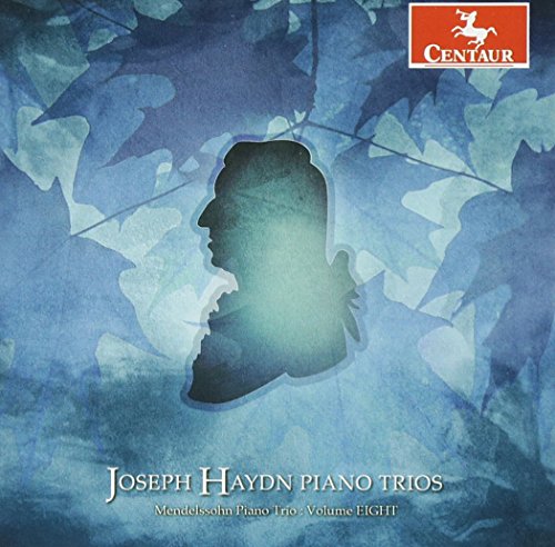 CD cover for Haydn piano trios, featuring a silhouette portrait.