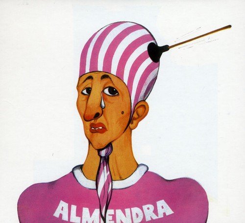 Album cover for Almendra 1, featuring a sad clown-like figure.