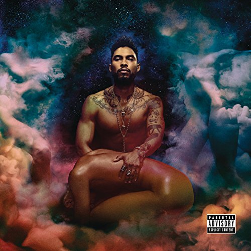 Miguel album cover, “Wildheart”, showing a shirtless man in a colorful, smoky scene.