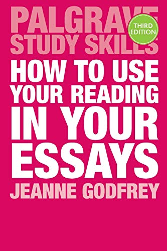 Pink book cover with white text: "How to Use Your Reading in Your Essays".