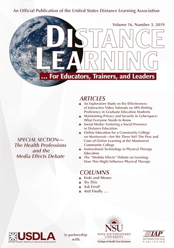 Distance Learning Vol 16 Issue 3