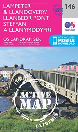 Landranger Active (146) Lampeter & Llandovery (OS Landranger Active Map)