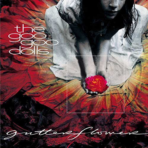 Gutterflower vinyl album cover with a person holding a red rose.