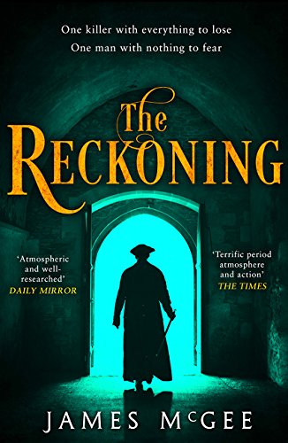 Book cover: dark archway with a silhouetted figure, titled "The Reckoning".