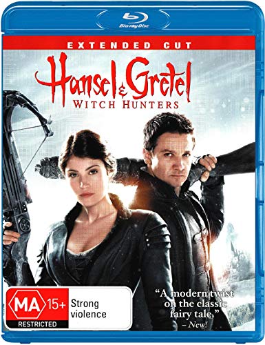 Blu-ray cover of Hansel and Gretel: Witch Hunters featuring a man and woman.