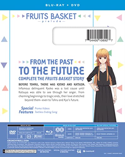 Blu-ray case for “Fruits Basket -prelude-“ featuring anime art and barcode.