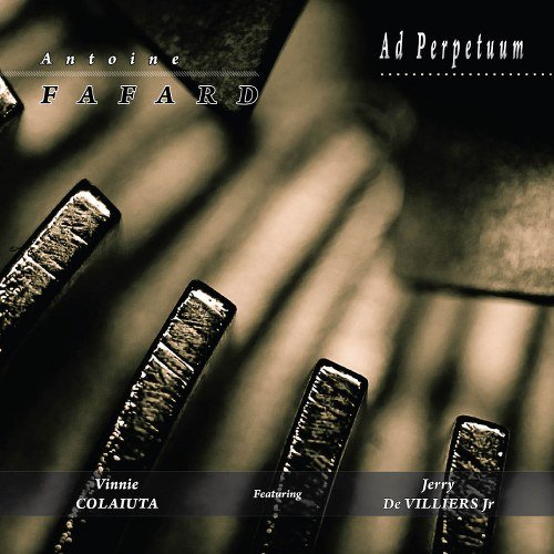 CD cover for Antoine Fafard’s “Ad Perpetuum” featuring piano keys.