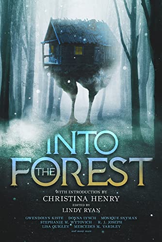 Book cover with eerie forest scene and mystical female figure, Baba Yaga, depicted.