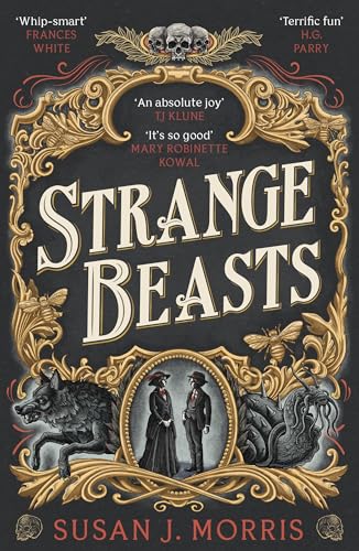 Dark fantasy book cover with Victorian-era creatures and Gothic architecture illustrations.