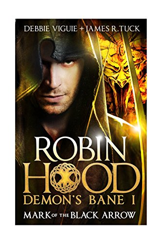 Book cover featuring hooded figure, fiery demon, and bold text "ROBIN HOOD.