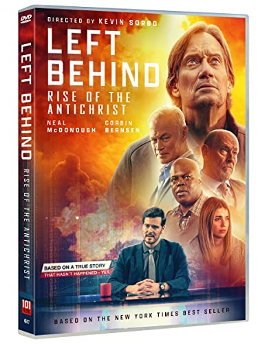 DVD cover for “Left Behind: Rise of the Antichrist” featuring cast portraits.