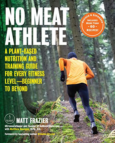 Book cover showing a runner on a forest path with large white text overlay.