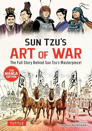 Book cover showing manga-style historical figures above a scene of soldiers and horses.