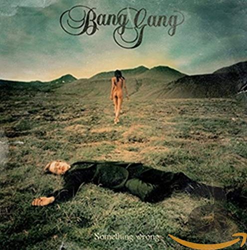 CD cover: a woman walking away from a man lying in a field.
