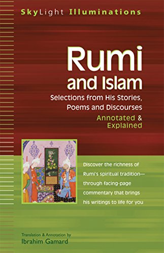 Book cover: "Rumi and Islam" with a Persian miniature illustration.