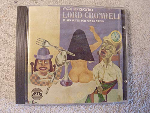 CD case with surrealist cover art depicting figures and dining utensils.