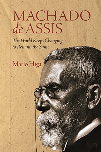 Book cover featuring a portrait of Machado de Assis on a textured tan background.