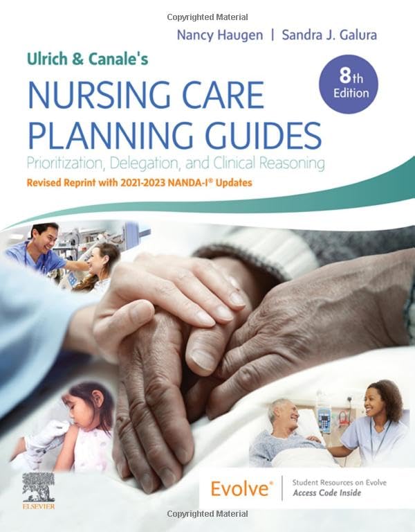 Ulrich & Canale's Nursing Care Planning Guides, 8th Edition Revised Reprint with 2021-2023 NANDA-I® Updates