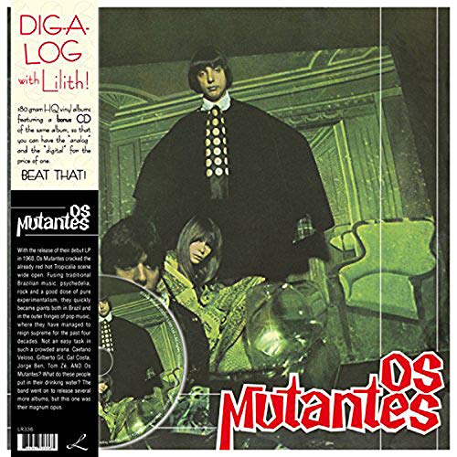 Album cover for Os Mutantes featuring a psychedelic portrait of the band.