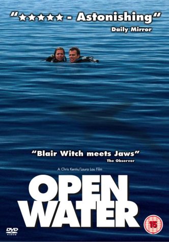 DVD cover for "Open Water" showing two divers in blue ocean water.