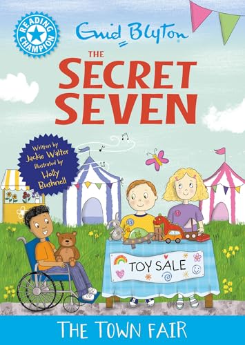 Book cover: children at a town fair toy sale.