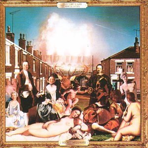 Electric Light Orchestra “Secret Messages” CD cover, surrealist scene with people and deer.