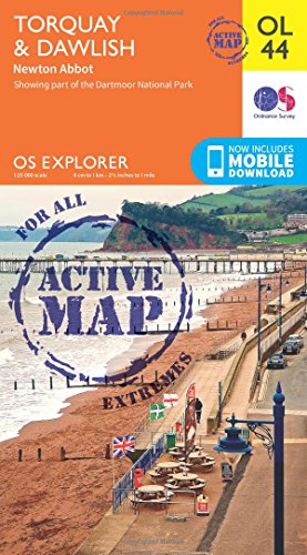 Ordnance Survey Explorer map cover featuring Torquay and Dawlish coastline.