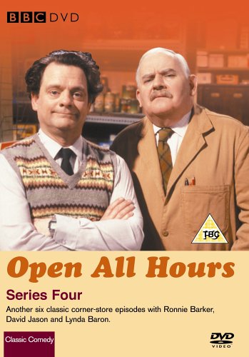 Open All Hours" Series Four DVD cover featuring Ronnie Barker and David Jason.