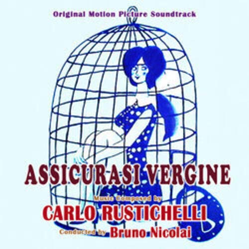 CD cover: woman in a cage, bold red and blue text, "Assicurasi Vergine".