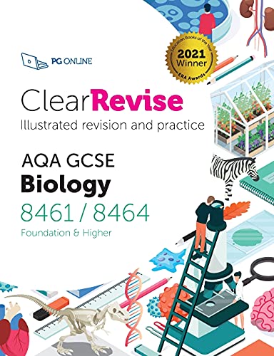 ClearRevise AQA GCSE Science: Biology 8461/8464 Trilogy and Solus / separate specifications for Foundation and Higher- Clear Revise by PG Online 9-1 ... (ClearRevise AQA GCSE Biology 8461/8464)