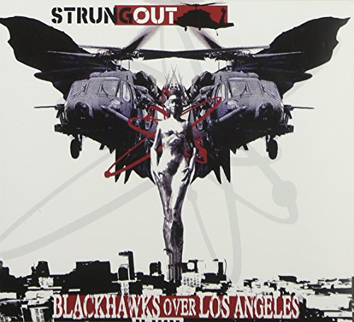 CD cover: Black helicopters flank a distorted figure over a city.