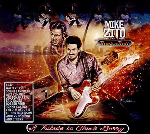 CD cover for Mike Zito’s tribute album to Chuck Berry, featuring guitarists.