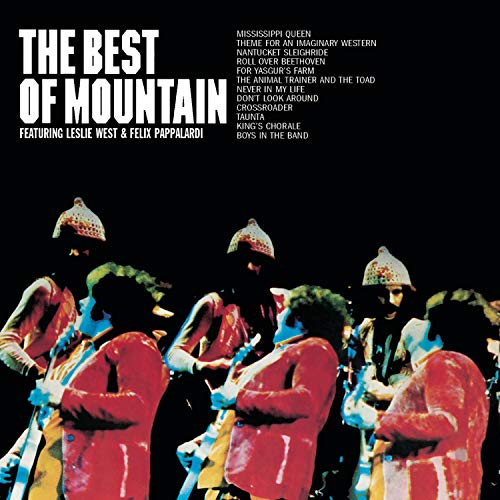 CD cover for "The Best of Mountain" featuring musicians in orange hats.