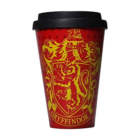HARRY POTTER Travel Mug 400ml - Proud Gryffindor - RPET - Coffee Cup Travel Mug - Reusable Cups for Hot Drinks - Eco Travel Mug