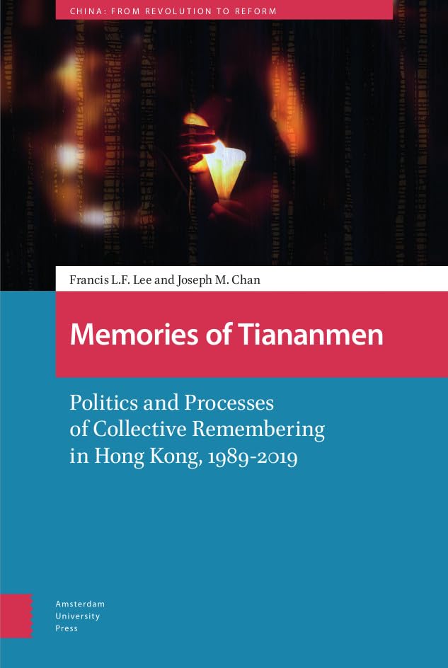 Book cover: “Memories of Tiananmen” with a shadowed hand holding a candle.