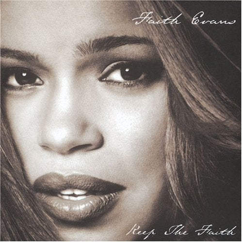 Close-up portrait of Faith Evans on the “Keep The Faith” CD cover.