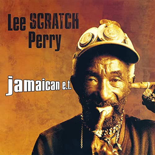 Lee “Scratch” Perry album cover featuring a portrait with goggles.