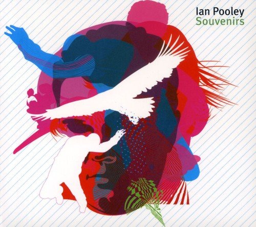CD cover for Ian Pooley’s “Souvenirs” featuring abstract figures and birds.