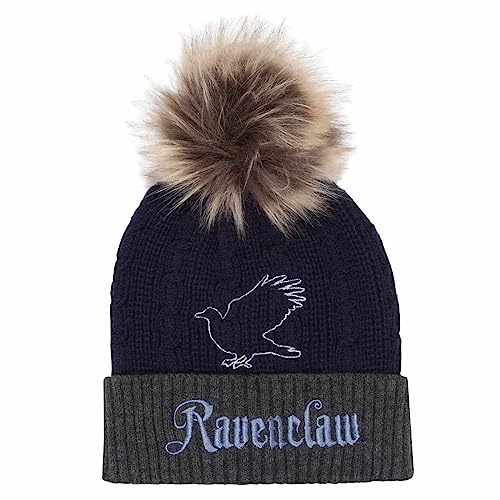 Harry Potter - Ravenclaw House Fur (Unisex Blue Beanie Pom) One Size