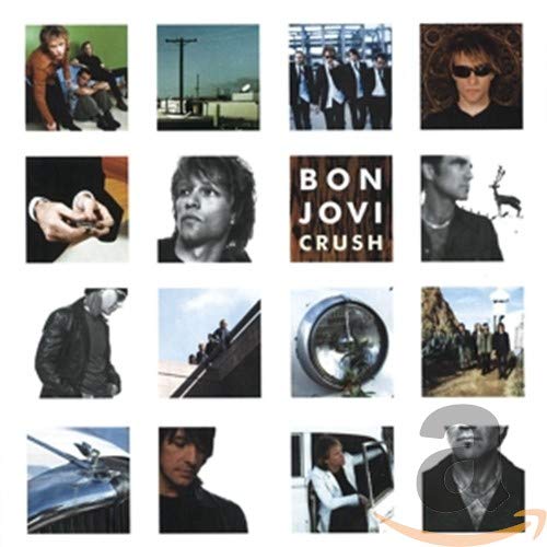 Bon Jovi "Crush" CD cover: a collage of band member portraits and imagery.