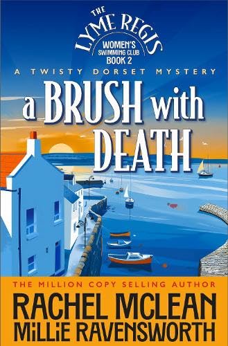 Book with dark or mysterious cover, featuring rural landscape or coastal scene of Dorset.