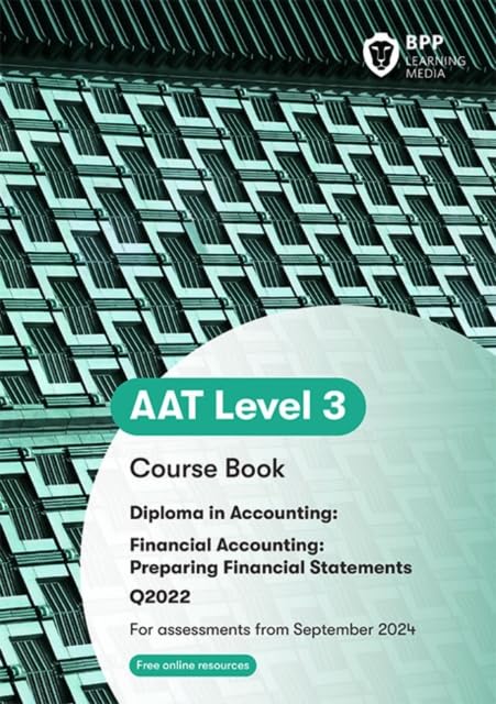 AAT Level 3 Course Book cover with green geometric pattern.